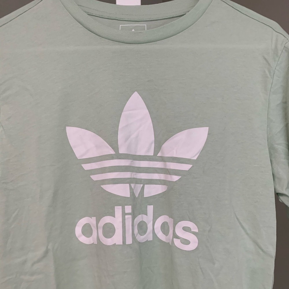 Mint green adidas t shirt